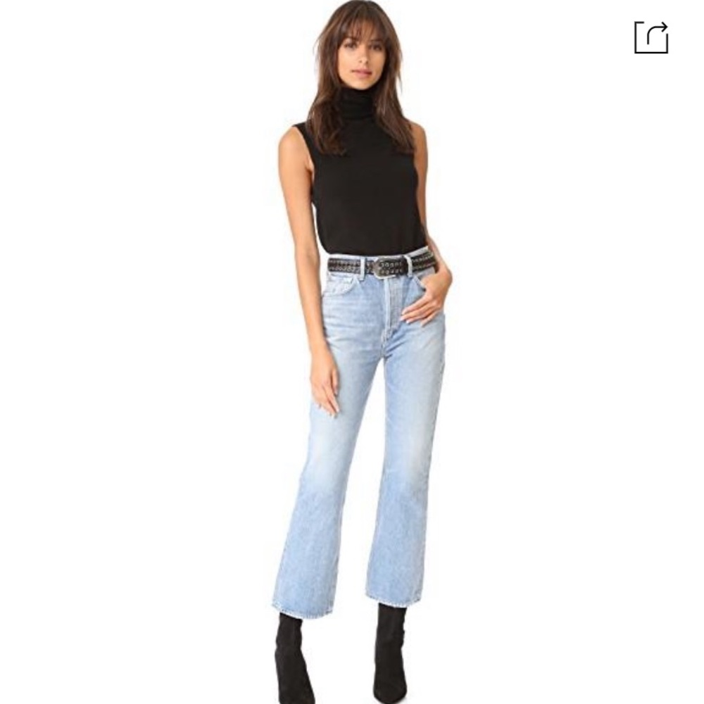 AGOLDE Taylor High Rise Kick Flare in Blue Rock